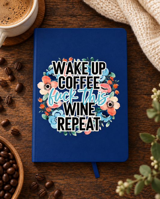 Wake Up, Coffee, F*ck This, Wine, Repeat Notebook