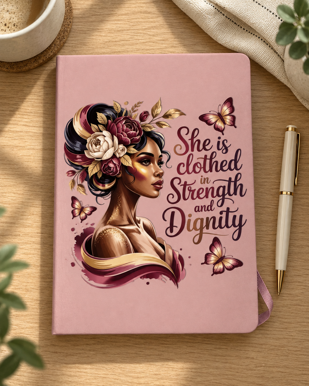 She Is Clothed in Strength and Dignity Notebook