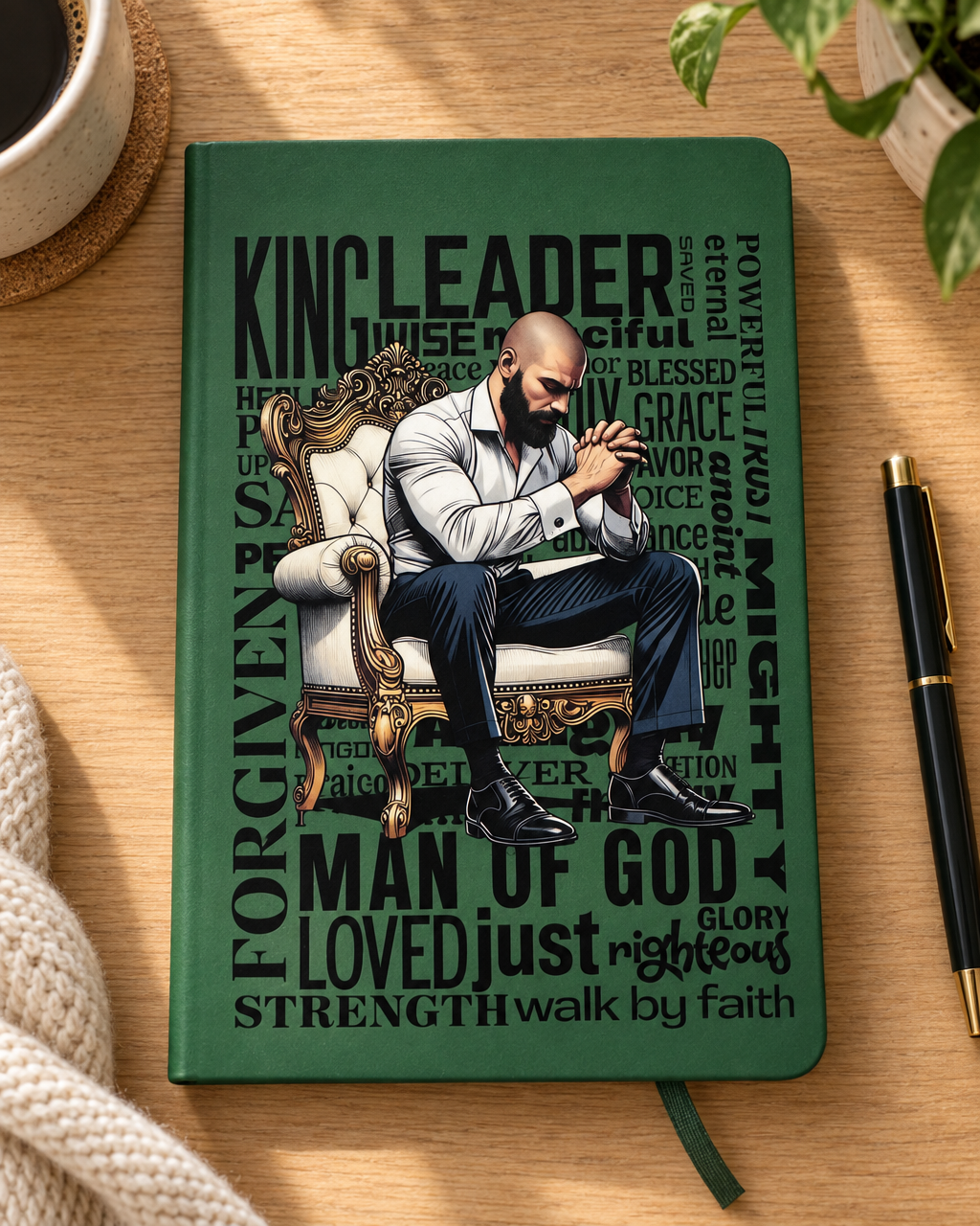 Man of God Prayer & Faith Notebook — Green Cover
